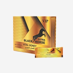 Miel Black Horse Extra VIP, miel aphrodisiaque malaisien conçu pour hommes, boostant la libido et offrant un traitement naturel des troubles de l'érection