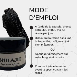 Mode d’emploi Shilajit Pure résine bio