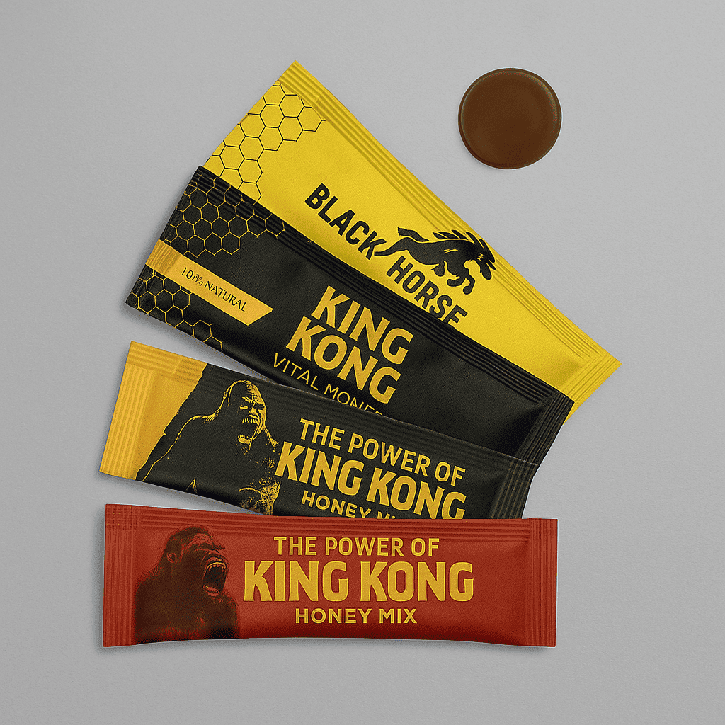 Pack Découverte de Miel Aphrodisiaque Black Horse – Augmentez votre vitalité et votre performance sexuelle avec des ingrédients naturels.